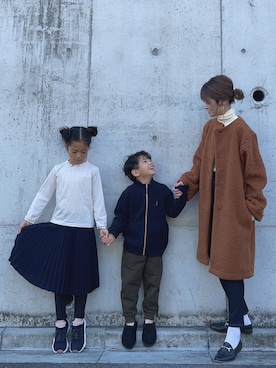 「瞬足（シュンソク）のアイテム」を使った、yunさん（レディース・153cm）の秋コーディネート