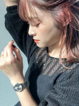 「MERCURYDUO（マーキュリーデュオ）のアイテム」を使った、yunさん（レディース・153cm）の冬コーディネート