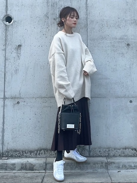 「GERMAN TRAINER（ジャーマントレーナー）のアイテム」を使った、yunさん（レディース・153cm）の冬コーディネート