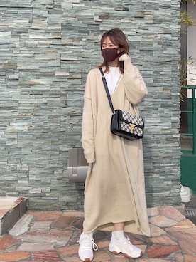 「セリーヌ」｜「アイテム（ワンピース/ドレス）」を使った、yunさん（レディース・153cm）の冬コーディネート