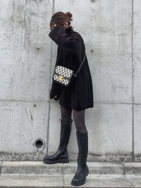 「ACYM（アシーム）のアイテム」を使った、yunさん（レディース・153cm）の冬コーディネート