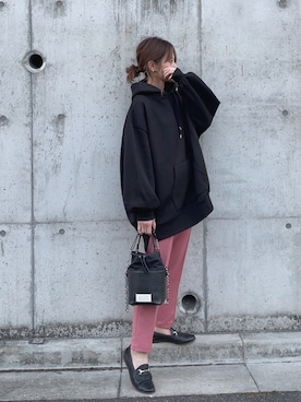「classicalelf（クラシカルエルフ）のアイテム（パーカー）」を使った、yunさん（レディース・153cm）の冬コーディネート