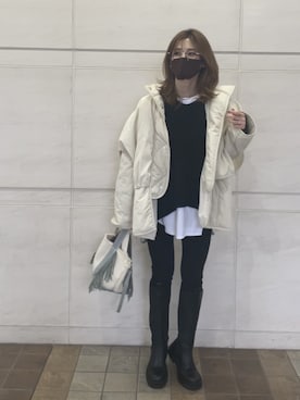 「select MOCA（セレクトモカ）のアイテム（その他アウター）」を使った、yunさん（レディース・153cm）の春コーディネート