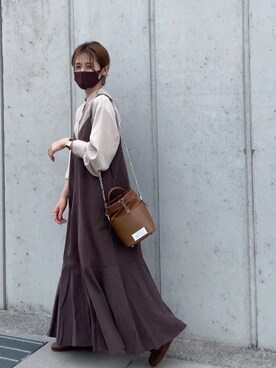 「キャミソールワンピ」｜yunさん（レディース・153cm）の春コーディネート