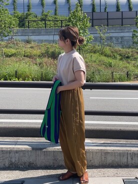「LASTFRAME（ラストフレーム）のアイテム」を使った、yunさん（レディース・153cm）の夏コーディネート