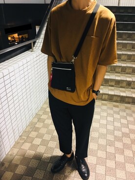「Alpha Industries（アルファインダストリーズ）のアイテム（バッグ）」を使った、🤡さん（メンズ・180cm）の秋コーディネート
