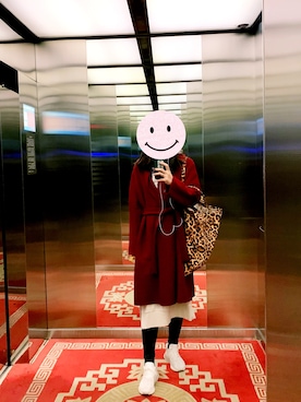 「MONKI（モンキ）のアイテム（バッグ）」を使った、暴走小1さん（レディース・174cm）の秋コーディネート