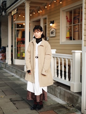 「SENSE OF PLACE by URBAN RESEAR」｜「アイテム（その他アウター）」を使った、こうさん（レディース・162cm）の冬コーディネート