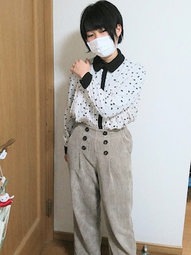 「bye bye（バイバイ）のアイテム」を使った、okamotoさん（レディース・156cm）の春コーディネート