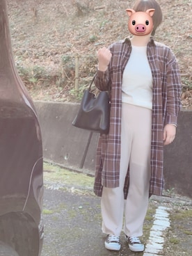 「アイテム（シャツワンピース）」を使った、カワさん（レディース・164cm・20代）の春コーディネート