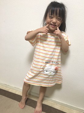 「ハローキティコラボ」｜mutatabiさん（キッズ・100cm）の夏コーディネート