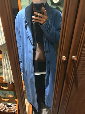 「unrelaxing（アンリラクシング）のアイテム（トレンチコート）」を使った、miotooさん（メンズ・176cm）の秋コーディネート