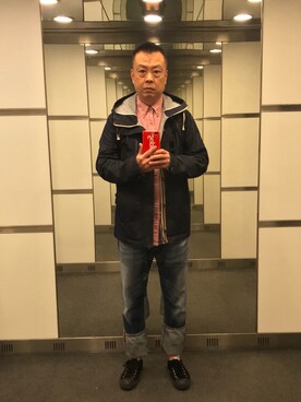 「BEAMS（ビームス）のアイテム（モッズコート）」を使った、sidney628さん（メンズ・171cm）の冬コーディネート