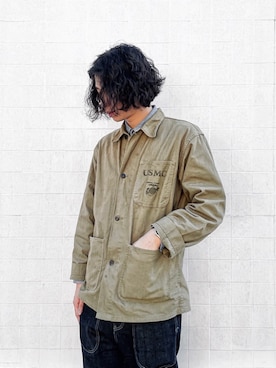 「Bronson（ブロンソン）のアイテム」を使った、Terry Wong Si Hoさん（メンズ・181cm）の冬コーディネート