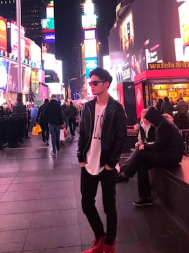 「三代目」｜けいちゃんさん（メンズ・178cm）の冬コーディネート