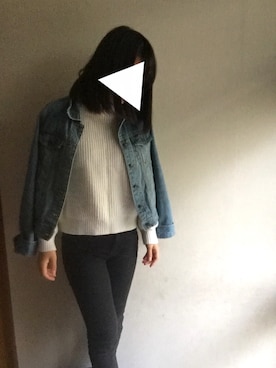 「blue」｜「アイテム（ブルゾン）」を使った、momさん（レディース・156cm）の秋コーディネート