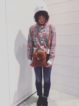 「ラメ」｜「アイテム（スリッポン）」を使った、Erina さん（レディース・160cm）の秋コーディネート