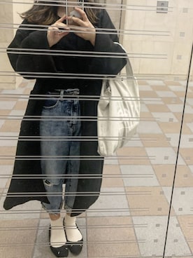 「JUNOAH（ジュノア）のアイテム（チェスターコート）」を使った、☺︎☺︎☺︎さん（レディース・160cm）の秋コーディネート