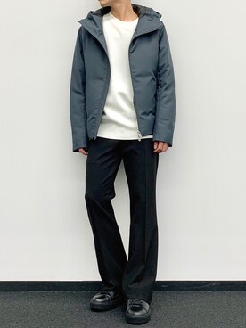 「STUDIOUS（ステュディオス）のアイテム（ダウンジャケット/コート）」を使った、Ryo Kikuchiさん（メンズ・173cm）の秋コーディネート