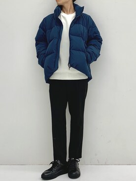 「STUDIOUS（ステュディオス）のアイテム（ダウンジャケット/コート）」を使った、Ryo Kikuchiさん（メンズ・173cm）の秋コーディネート