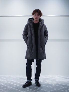 ATTACHMENT】Pe/Nyピーチスキンフーデッドダウンコート/AC93-228を使っ