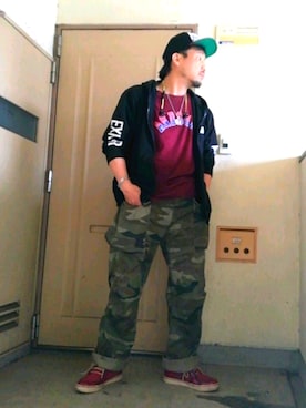 「MURAL（ミューラル）のアイテム（帽子）」を使った、🌴-MASA-🌴 さん（メンズ・174cm）の春コーディネート