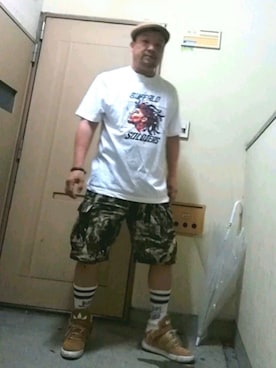 「KINGSIZE（キングサイズ）のアイテム」を使った、🌴-MASA-🌴 さん（メンズ・174cm）の夏コーディネート