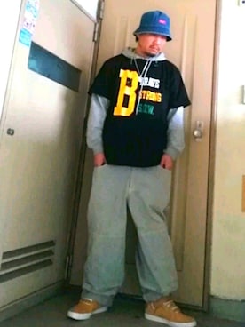 「MURAL（ミューラル）のアイテム（帽子）」を使った、🌴-MASA-🌴 さん（メンズ・174cm）の春コーディネート