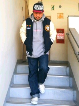 「MURAL（ミューラル）のアイテム（帽子）」を使った、🌴-MASA-🌴 さん（メンズ・174cm）の冬コーディネート