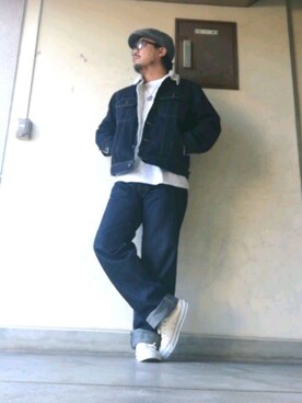 「KINGSIZE（キングサイズ）のアイテム」を使った、🌴-MASA-🌴 さん（メンズ・174cm）の冬コーディネート