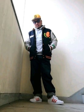 「KINGSIZE（キングサイズ）のアイテム」を使った、🌴-MASA-🌴 さん（メンズ・174cm）の冬コーディネート