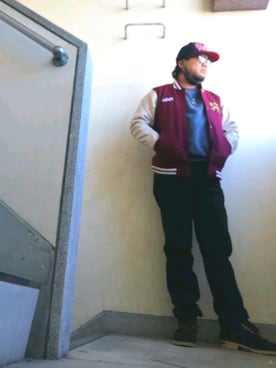 「Levi's」｜「アイテム（スタジャン）」を使った、🌴-MASA-🌴 さん（メンズ・174cm）の冬コーディネート