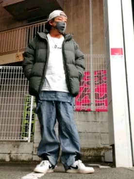 「carhartt」｜「アイテム（ダウンジャケット/コート）」を使った、🌴-MASA-🌴 さん（メンズ・174cm）の冬コーディネート