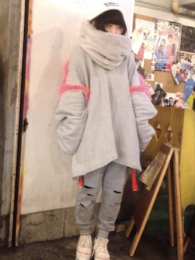 「厚底」｜佐藤。さん（レディース・152cm）の冬コーディネート