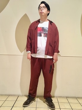 「MYSELF ABAHOUSE（マイセルフアバハウス）のアイテム」を使った、TAさん（メンズ・181cm）の夏コーディネート