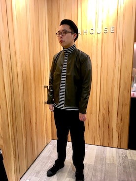 「ABAHOUSE GRAY（アバハウスグレイ）のアイテム」を使った、TAさん（メンズ・181cm）の秋コーディネート