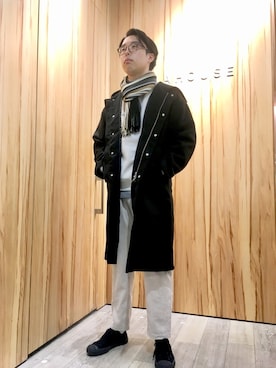 「MYSELF ABAHOUSE（マイセルフアバハウス）のアイテム」を使った、TAさん（メンズ・181cm）の冬コーディネート