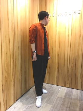 「MYSELF ABAHOUSE（マイセルフアバハウス）のアイテム」を使った、TAさん（メンズ・181cm）の秋コーディネート