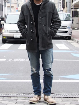 「JOURNAL STANDARD（ジャーナルスタンダード）のアイテム（ダッフルコート）」を使った、セラさん（メンズ・173cm）の冬コーディネート