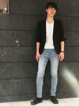 「アイテム（その他シューズ）」を使った、TOGAWAさん（メンズ・185cm）の春コーディネート