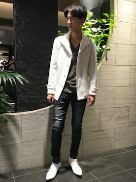 「アイテム（テーラードジャケット）」を使った、TOGAWAさん（メンズ・185cm）の冬コーディネート