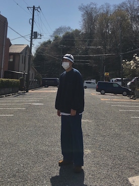 「PROCLUB」｜「アイテム（スウェット）」を使った、uzyさん（メンズ・171cm）の春コーディネート
