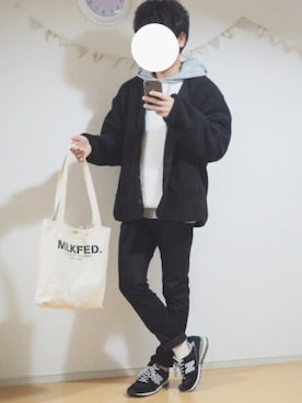 「MILKFED.」｜「アイテム（ジャケット/アウター）」を使った、ぺいさん（メンズ・168cm）の冬コーディネート