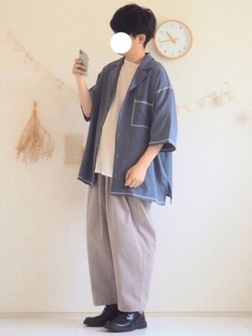 「ステッチ」｜「アイテム（その他）」を使った、ぺいさん（メンズ・168cm）の春コーディネート