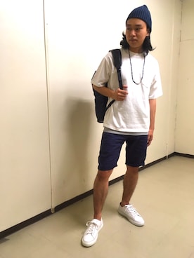 「アイテム（タンクトップ）」を使った、Kubotaさん（メンズ・168cm）の夏コーディネート