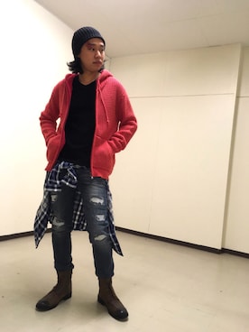 「アイテム（シャツ/ブラウス）」を使った、Kubotaさん（メンズ・168cm）の秋コーディネート