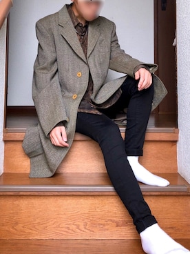「Paul Smith（ポールスミス）のアイテム（チェスターコート）」を使った、sさん（メンズ・173cm）の夏コーディネート