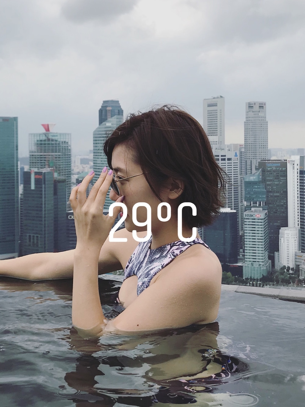 「maaji、水着、bikini、プール」｜「Maajiのアイテム（水着、ピンク系）」を使った、enne..さん（レディース・158cm）の夏コーディネートの1枚目の写真