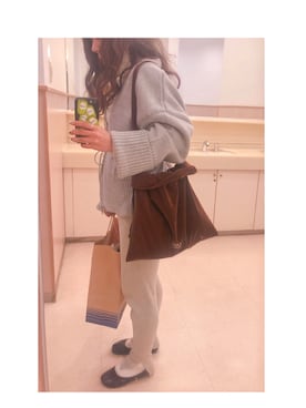 「Kastane（カスタネ）のアイテム（トートバッグ、ブラウン系）」を使った、hikariさん（レディース・151cm）の秋コーディネート