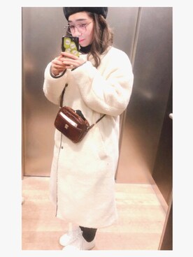 「古着好きな人と繋がりたい」｜「アイテム（ブルゾン）」を使った、hikariさん（レディース・151cm）の冬コーディネート